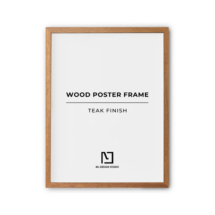 Teak Finish Wood Poster Frame