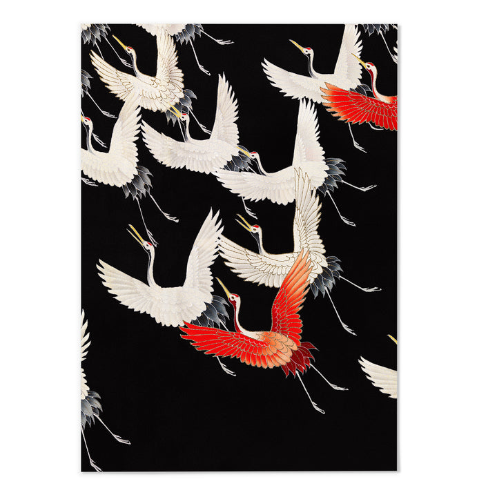 Myriad of Flying Cranes Art Print - MJ Design Studio