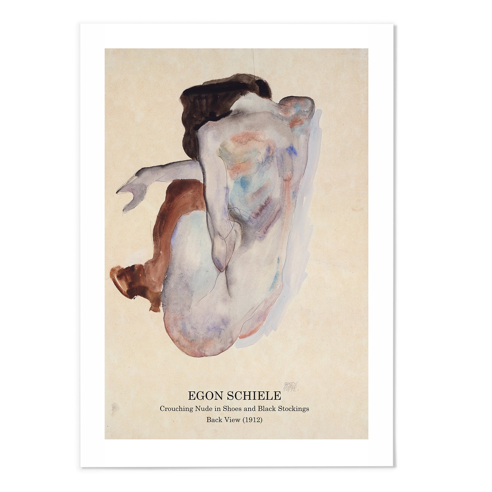 Egon Schiele Back View Art Print