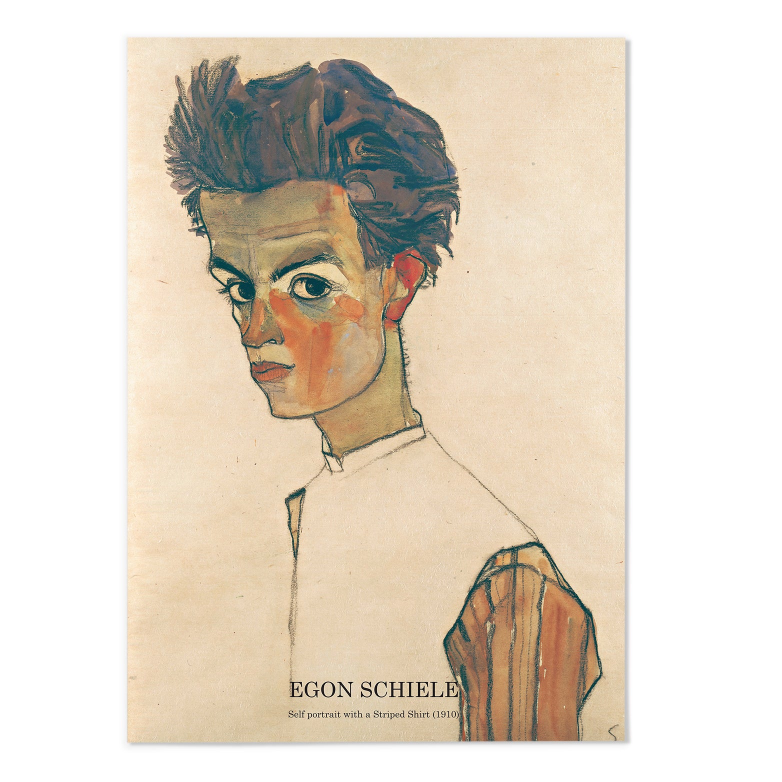 Egon Schiele Self Portrait Art Print