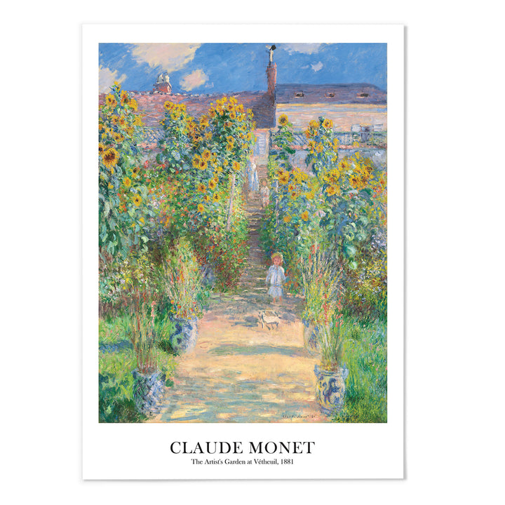 Monet The Artist's Garden at Vétheuil 1881 Art Print