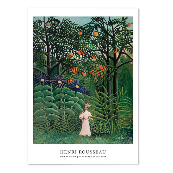 Henri Rousseau Woman Walking in an Exotic Forest Art Print
