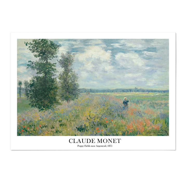 Monet Poppy Fields near Argenteuil 1875 Art Print