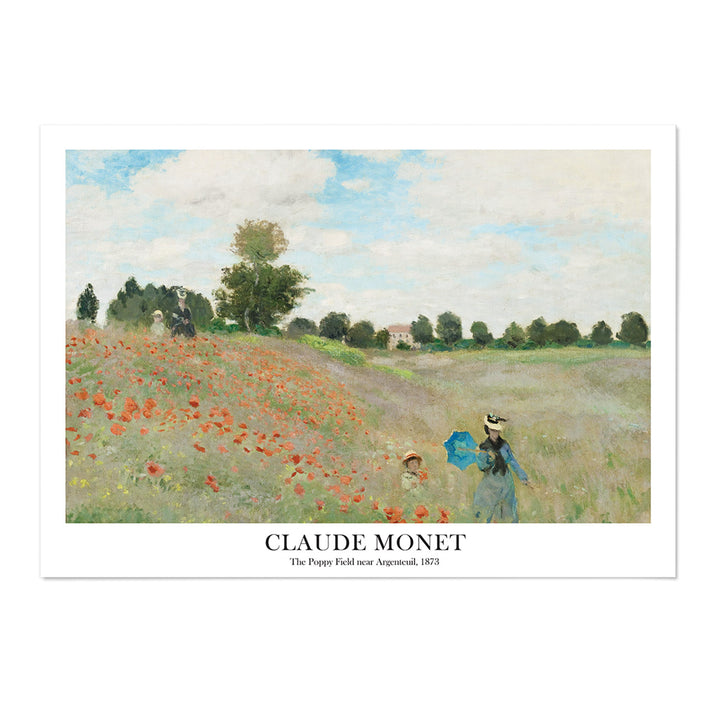 Monet The Poppy Field near Argenteuil Art Print
