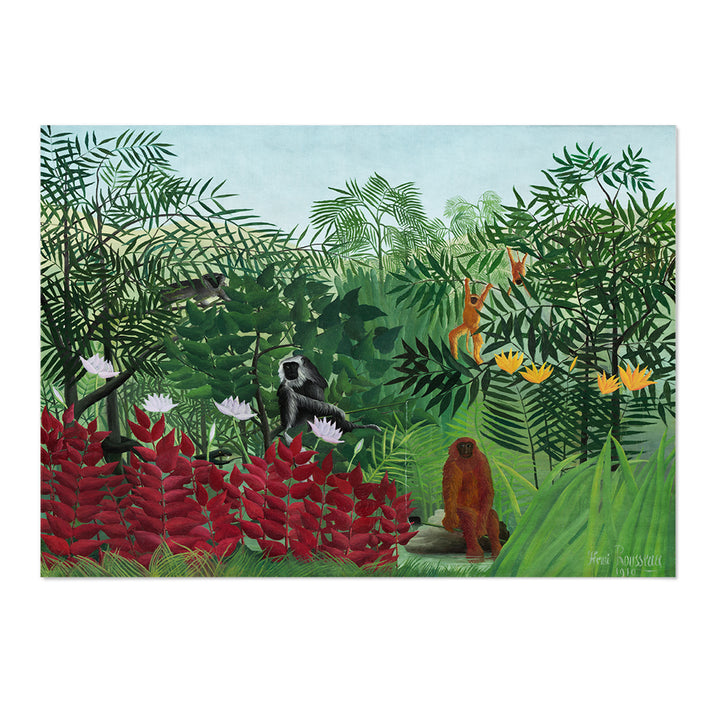 Tropical Forest with Monkeys Art Print