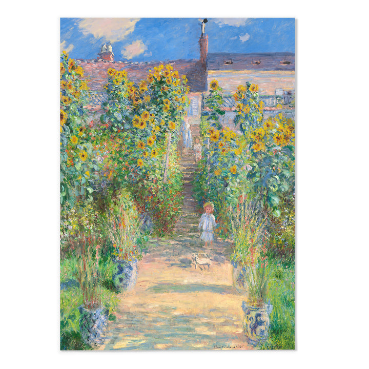 Monet The Artist's Garden at Vétheuil 1881 Art Print