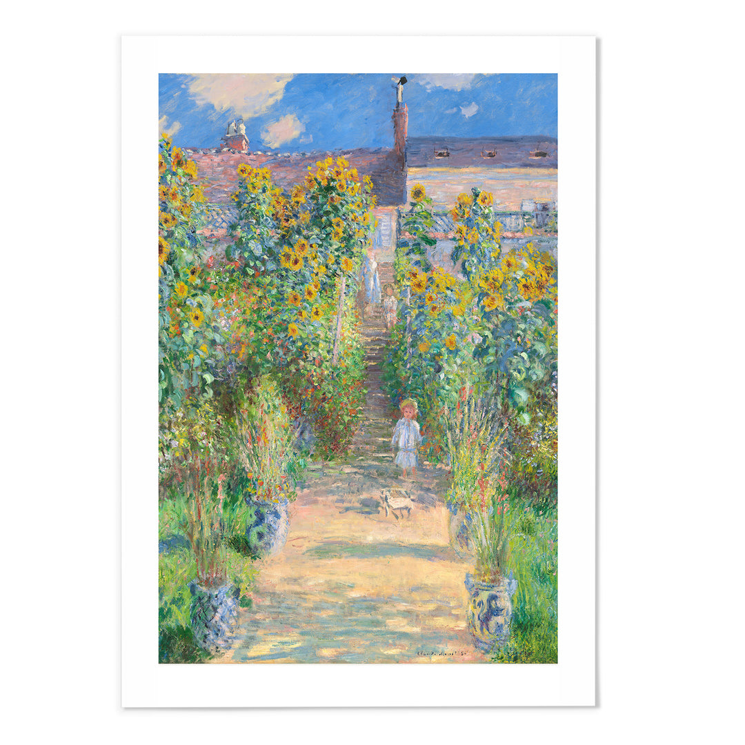 Monet The Artist's Garden at Vétheuil 1881 Art Print