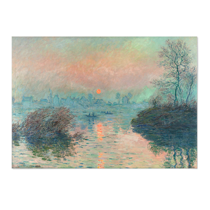 Sun setting on the Seine at Lavacourt Art Print