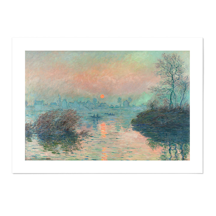 Sun setting on the Seine at Lavacourt Art Print