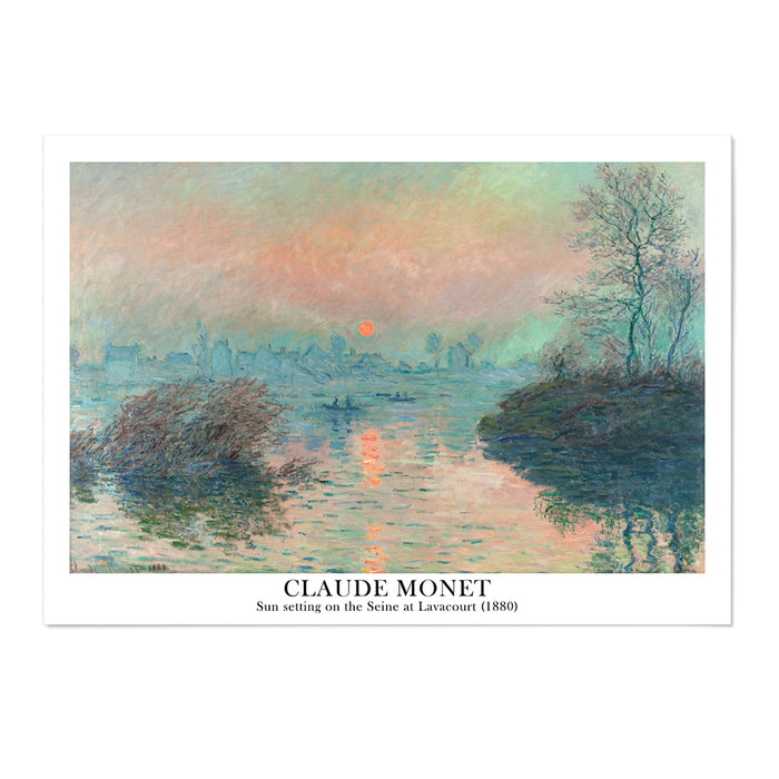 Sun setting on the Seine at Lavacourt Text Version
