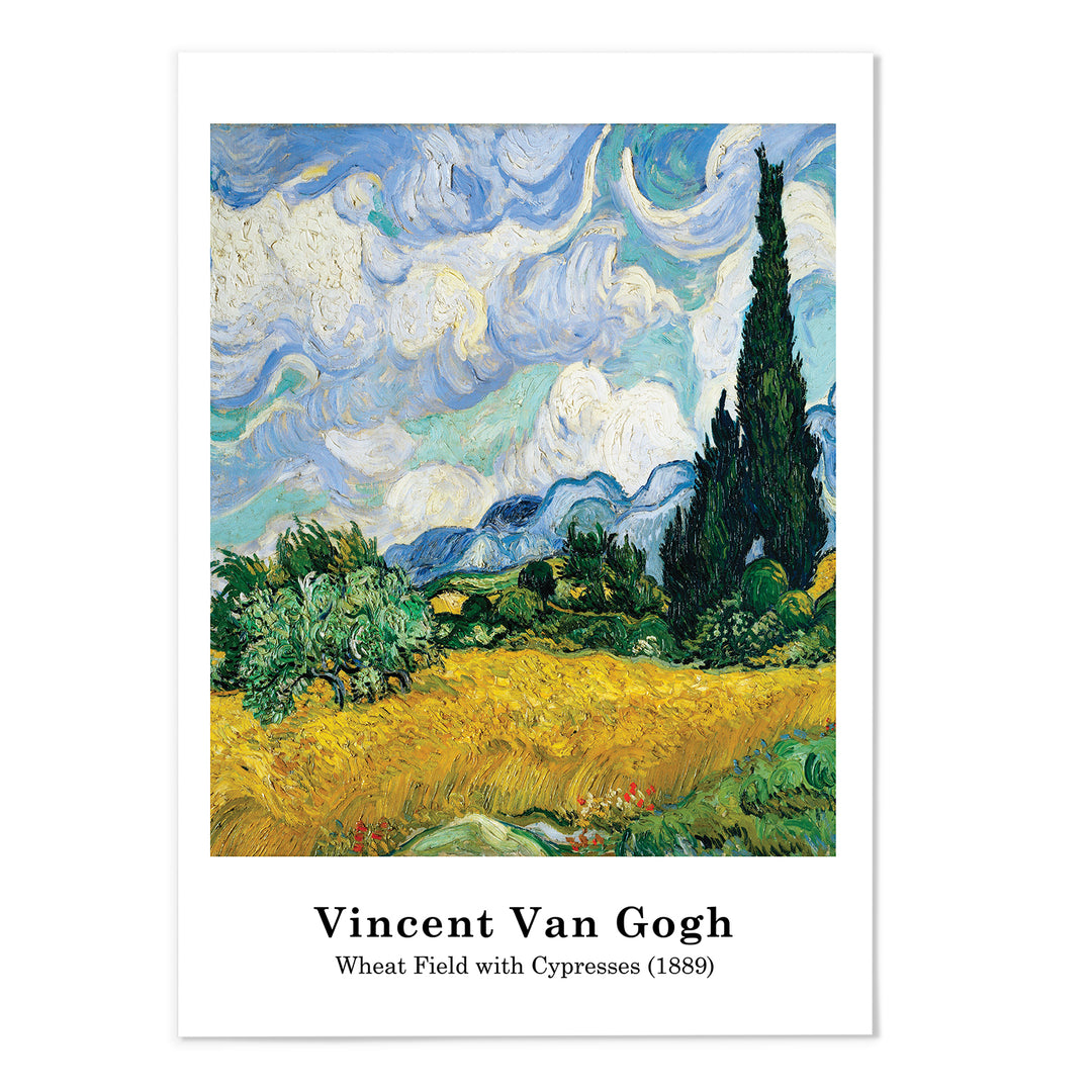 Van Gogh Wheat Field with Cypresses Art Print