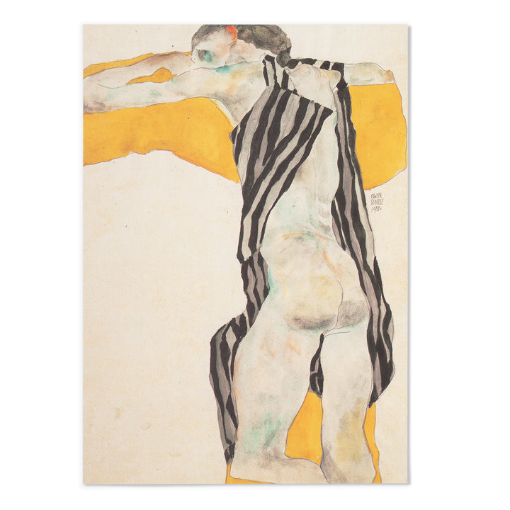 Egon Schiele Girl with Arms Raised Art Print