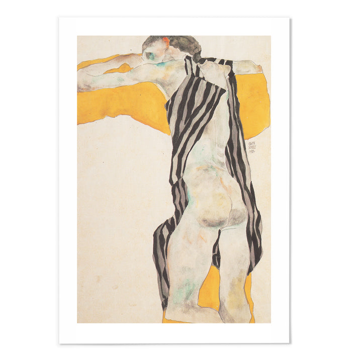 Egon Schiele Girl with Arms Raised Art Print