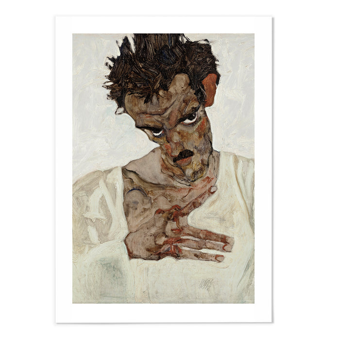 Egon Schiele Self-Portrait with Lowered Head 1912