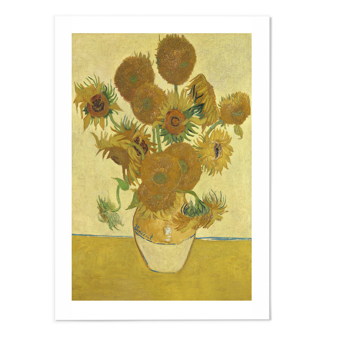 Vase with Fifteen Sunflowers Art Print