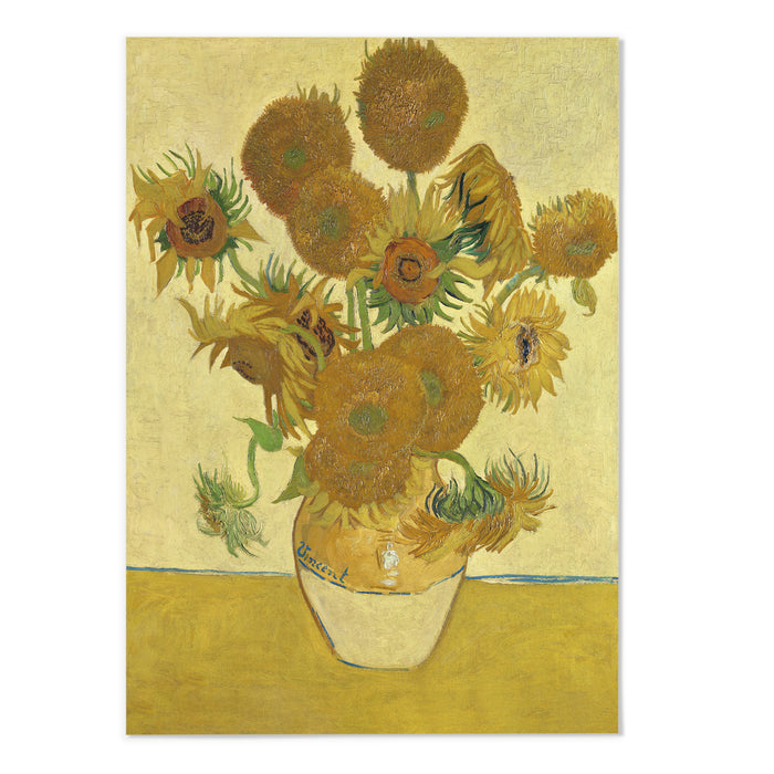 Vase with Fifteen Sunflowers