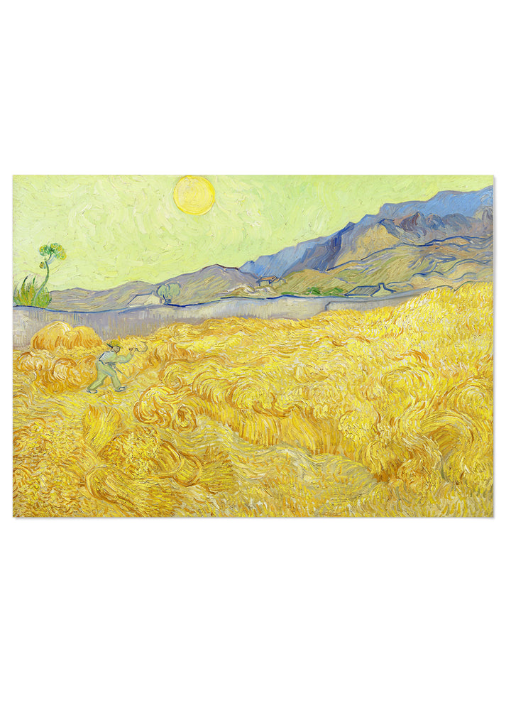 Van Gogh Wheatfield with a reaper Art Print