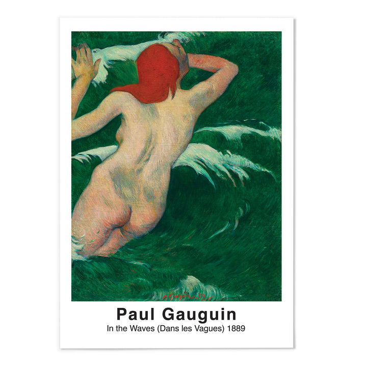 Paul Gauguin In the Waves Art Print