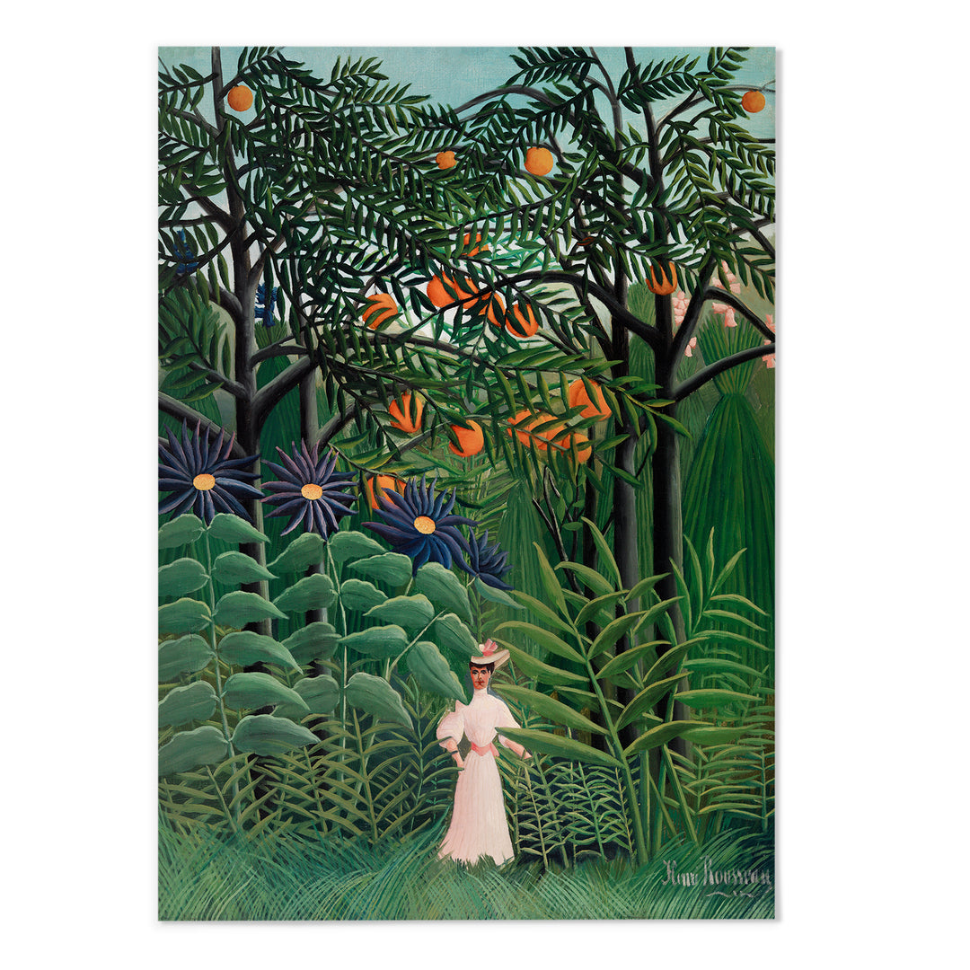 Henri Rousseau Woman Walking in an Exotic Forest Art Print