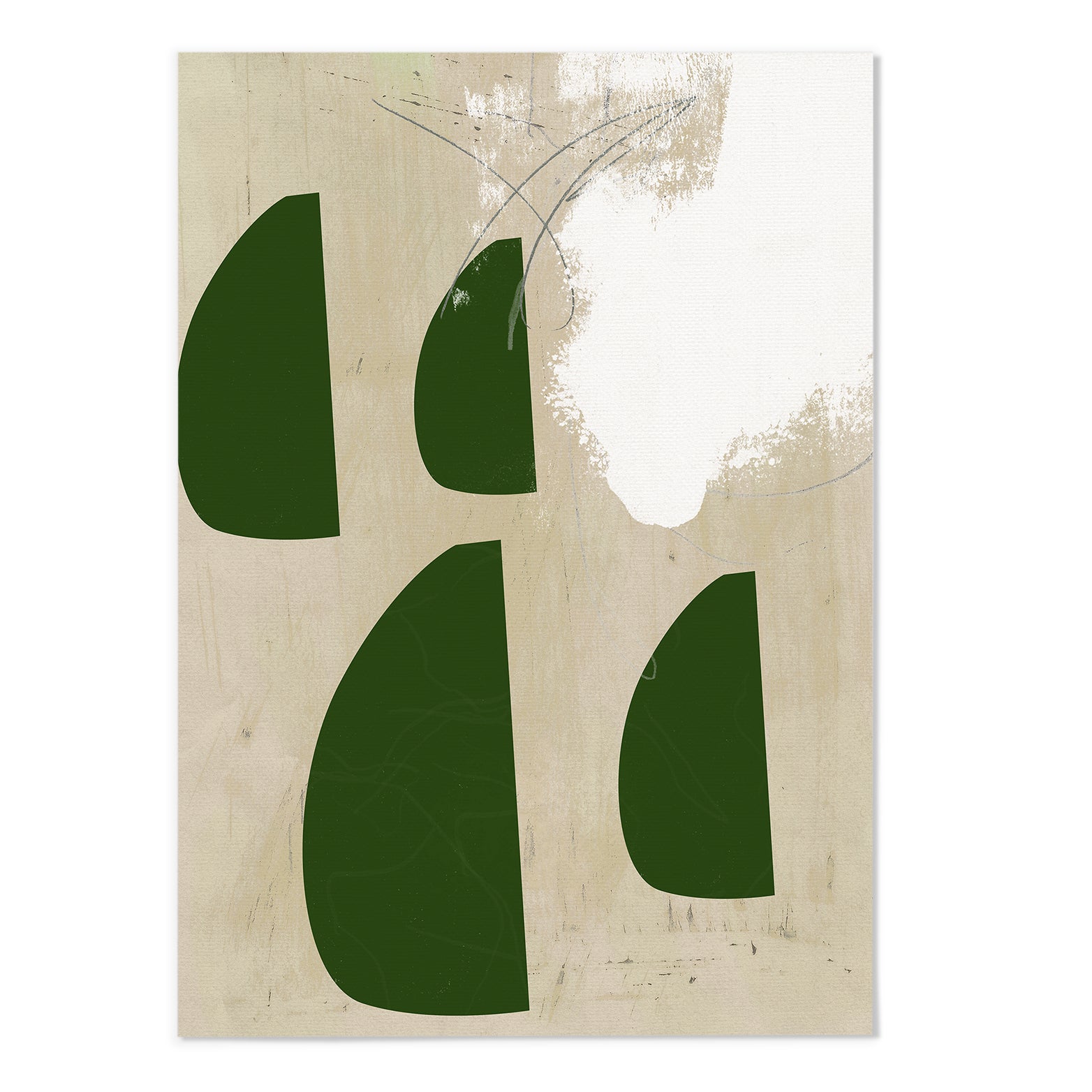 Green Semicircle Art Print