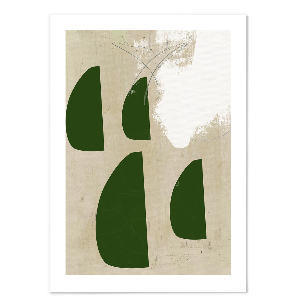 Green Semicircle Art Print