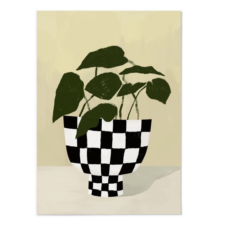 Patterned Greenery Pot Art Print