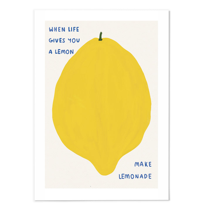 Lemon Quote Art Print