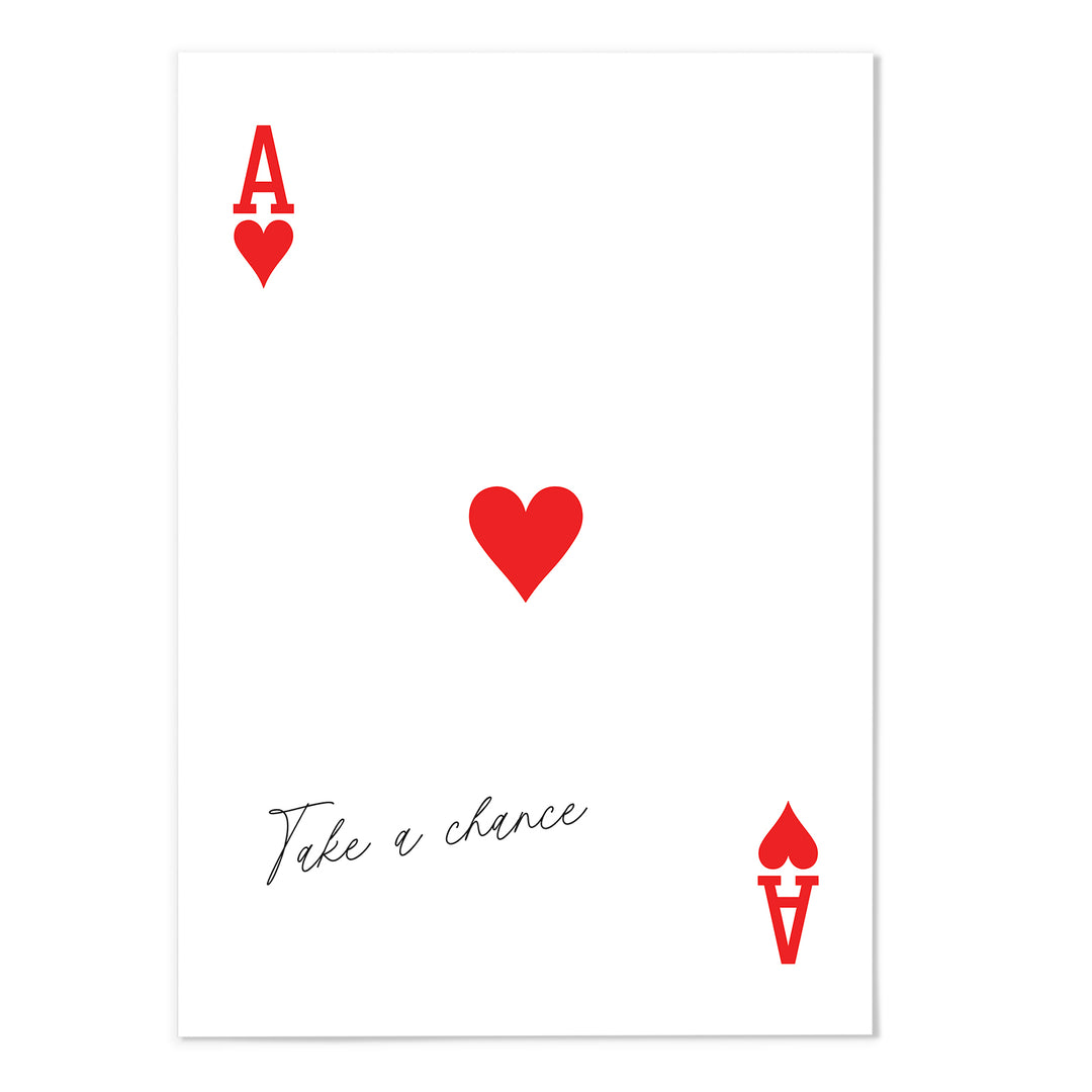 Hearts Playing Card Art Print