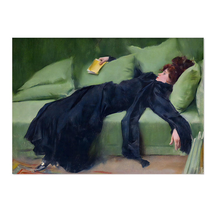 Decadent young woman After the dance