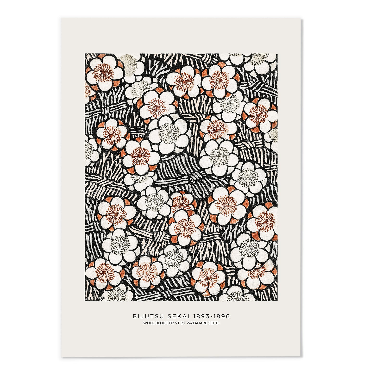 Cherry Blossom Pattern Art Print - MJ Design Studio