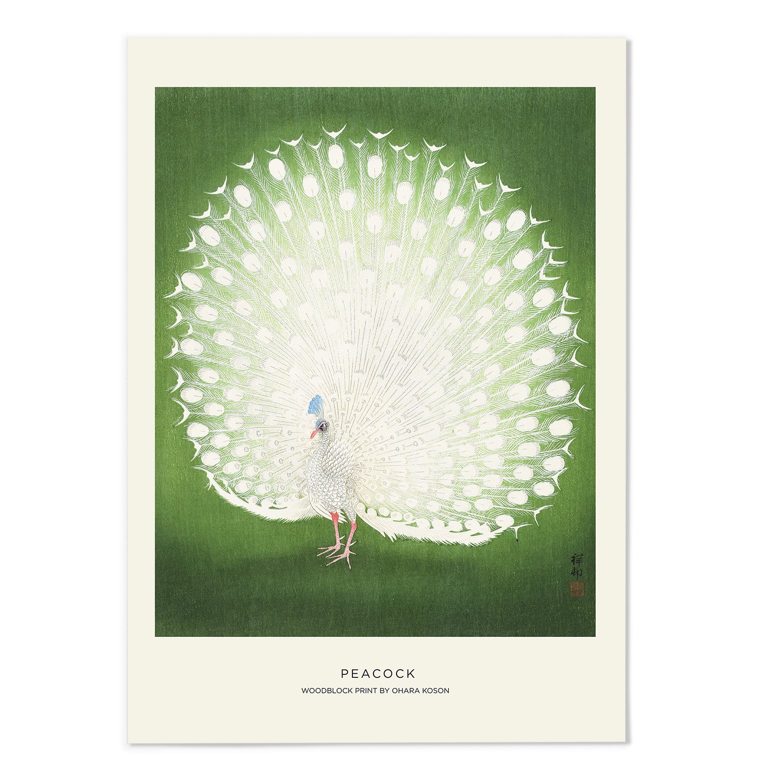 Peacock Ohara Koson Art Print - MJ Design Studio