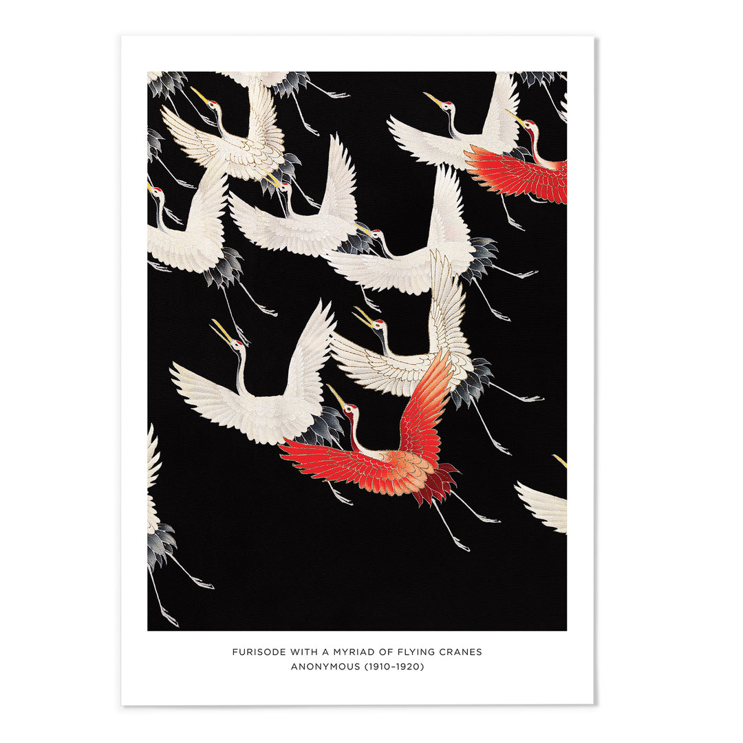 Myriad of Flying Cranes Art Print - MJ Design Studio