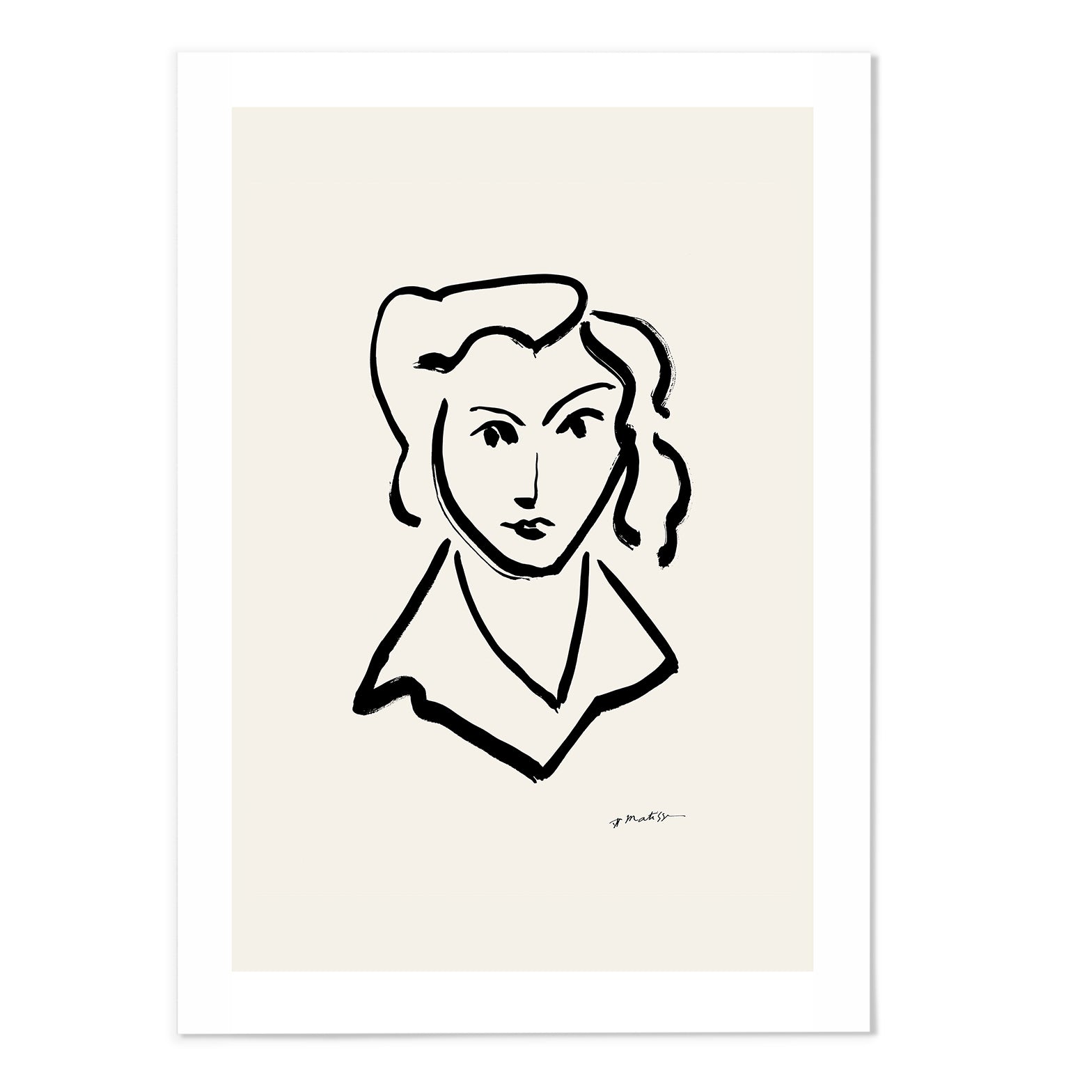 Henri Matisse Portrait Drawing V Art Print - MJ Design Studio
