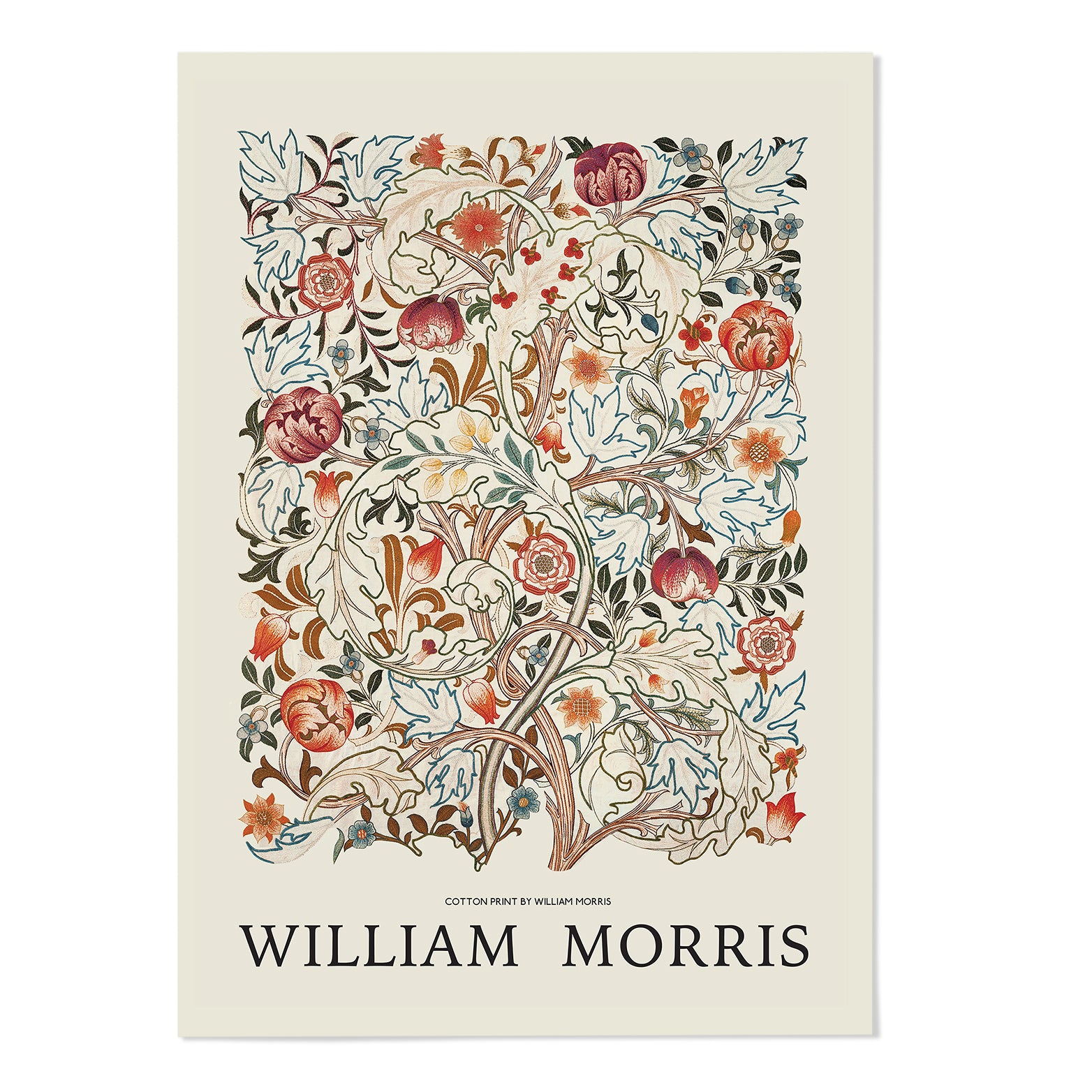 William Morris Floral Pattern Art Print - MJ Design Studio