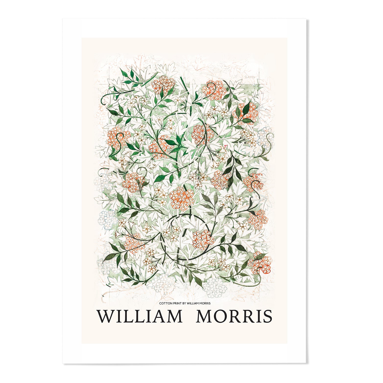 William Morris Jasmine Vines Art Print - MJ Design Studio