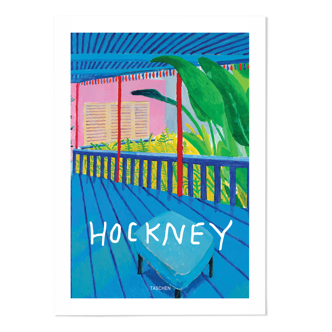 David Hockney Garden With Blue Terrace Art Print - MJ Design Studio