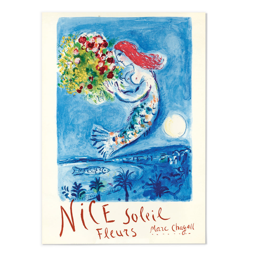 Nice Soleil Fleurs Marc Chagall Art Print