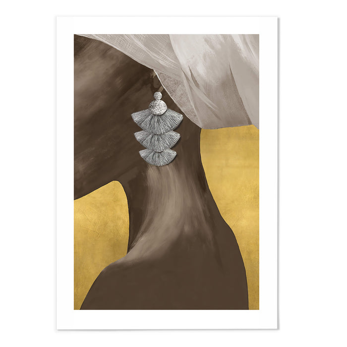 Woman With A Earring Art Print - MJ Design Studio