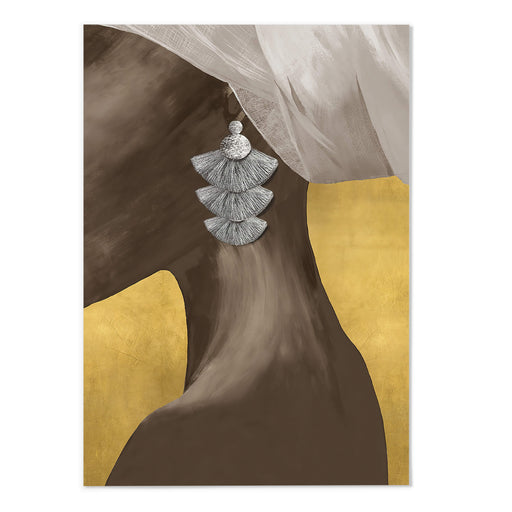 Woman With A Earring Art Print - MJ Design Studio