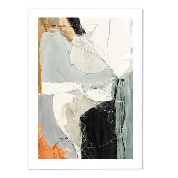 Colourful Abstract Shape I Art Print - MJ Design Studio