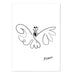 Picasso Butterfly Line Sketch Art Print - MJ Design Studio