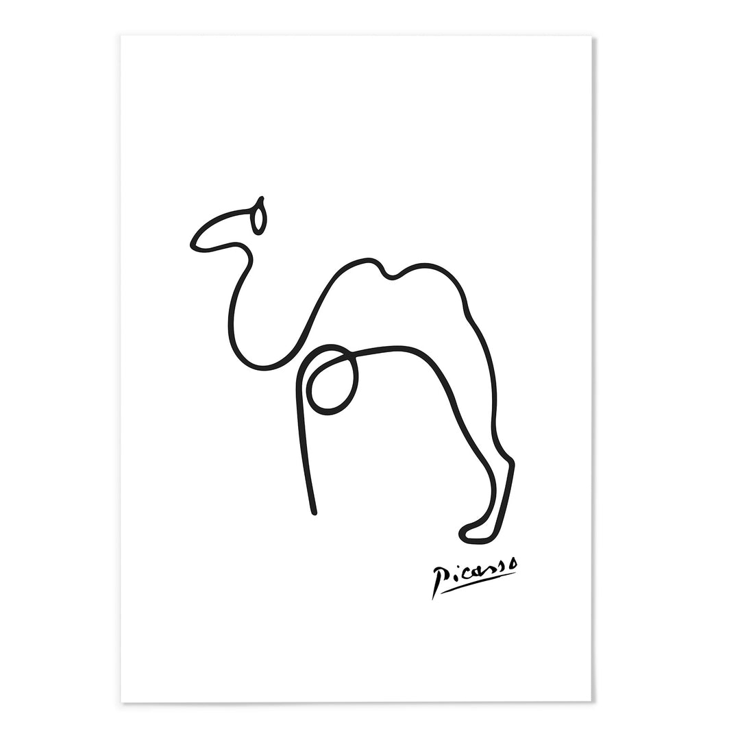 Picasso Camel Line Sketch Art Print - MJ Design Studio