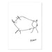 Picasso Pig Line Sketch Art Print - MJ Design Studio