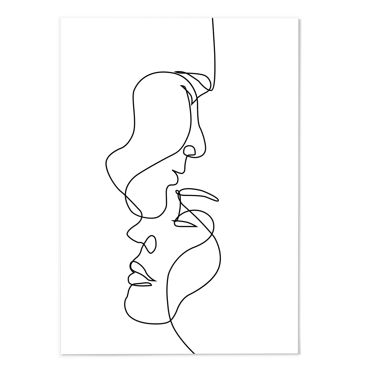 Line Portrait II Art Print - MJ Design Studio