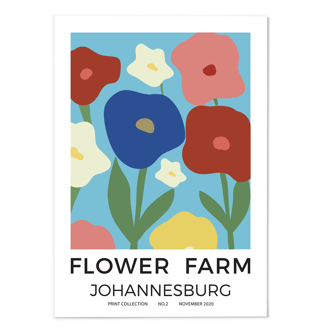 Flower Farm Johannesburg Art Print - MJ Design Studio