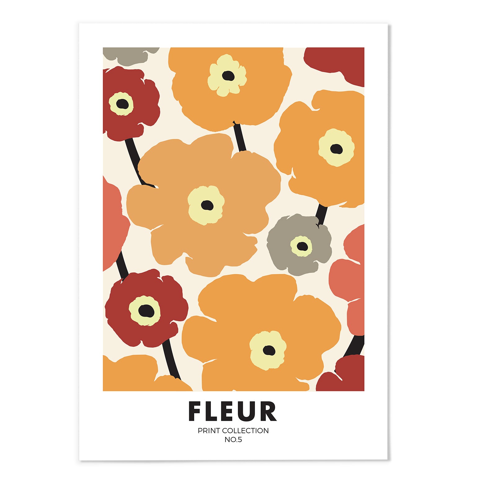 No.5 Fleur Art Print - MJ Design Studio