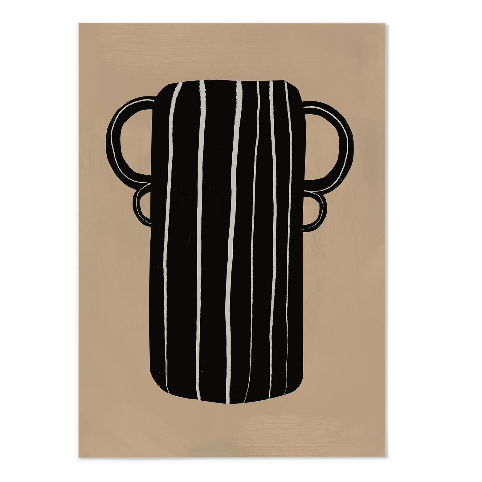 Modern Black Vase Art Print