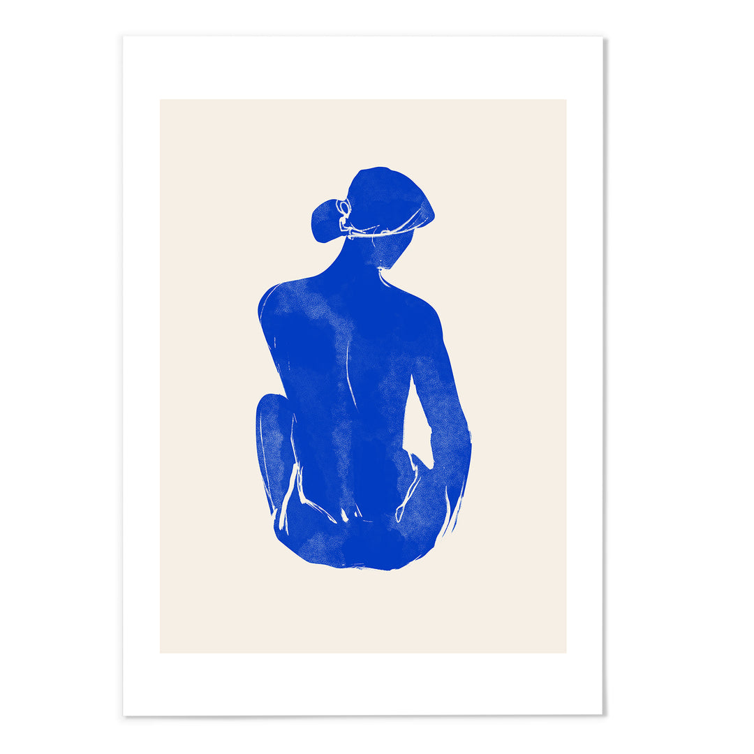 Klein Blue Portrait Art Print