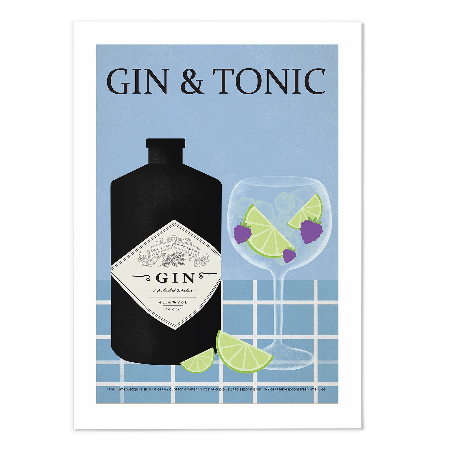 Gin&Tonic Art Print
