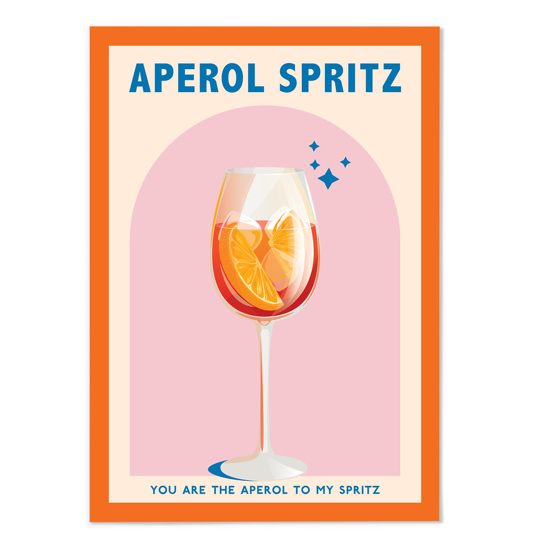 Aperol Cocktail Art Print